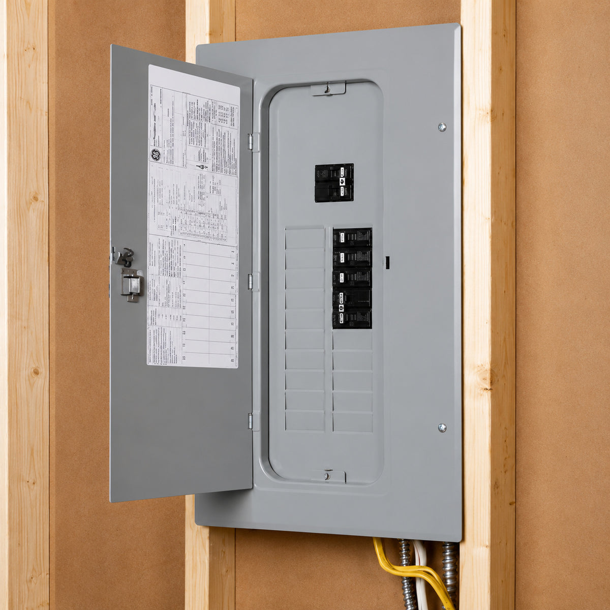 GE 100 Amp 20 Space 20 Circuit Main Breaker Indoor Load Center Contractor Kit TM2010CCUBK1