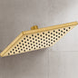 Modern 1-Spray Pattern 8.8 in. Single Wall Mount Fixed Shower Head in Matte Gold