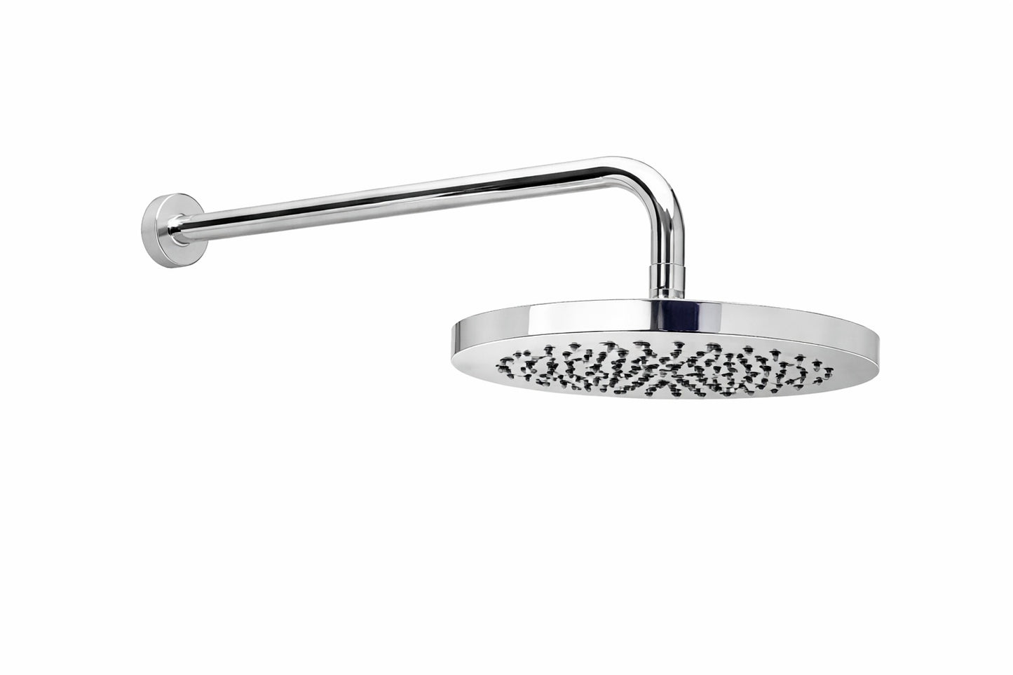 MODONA 1 Spray 10 in Single Wall Mount Waterfall Fixed Rain Shower Head in Polished Chrome AC25SH82 A