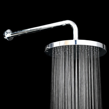 MODONA 1 Spray 10 in Single Wall Mount Waterfall Fixed Rain Shower Head in Polished Chrome AC25SH82 A