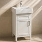 Arvesen 18 in. W x 12 in. D x 34 in. H Single Sink Bath Vanity in White with White Ceramic Top 828796020909 Home Decorators Collection
