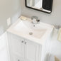 Swiss Madison 24 in. Ceramic Single Faucet Hole Vanity Top in White with White Basin