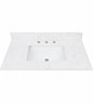 Home Decorators Collection 37 in W x 22 in D Engineered Stone Composite White Rectangular Single Sink Vanity Top in Pulsar