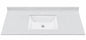 Home Decorators Collection 49 in W x 22 in D Engineered Stone Composite White Rectangular Single Sink Vanity Top in Pulsar SE49R PR