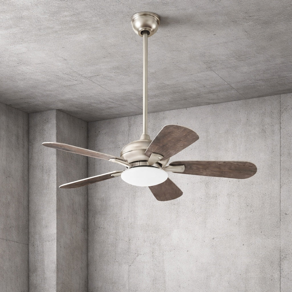 Home Decorators Collection Benson 44 In Led Brushed Nickel Ceiling Fan With Light And Remote Control