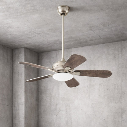 Home Decorators Collection Benson 44 In Led Brushed Nickel Ceiling Fan With Light And Remote Control