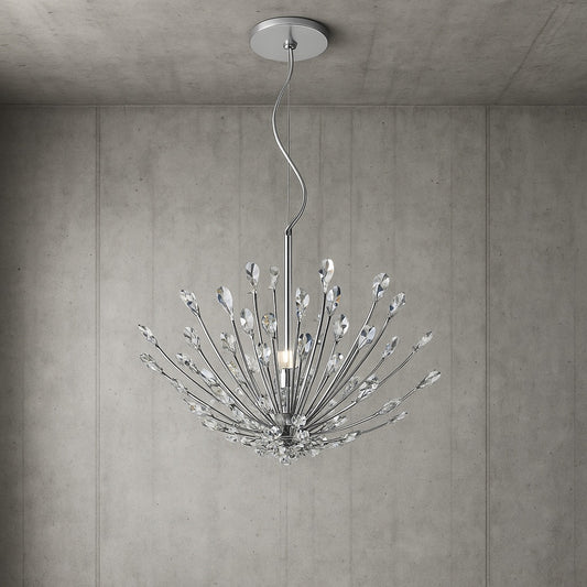 Home Decorators Collection Hetcherson 5 Light Chrome Pendant 28714 HBU/305017594 773546268233 Home Decorators Collection