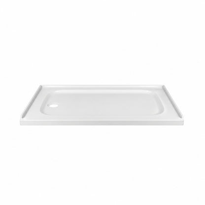 American Standard Passage 60 in L x 32 in W Alcove Shower Pan Base with Left Drain in White