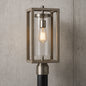 Home Decorators Collection Palermo Grove 1 Light Outdoor Antique Nickel Post Light with Weathered Gray Wood Accents 7974HDCANDI/305554431 785247225545 Home Decorators Collection