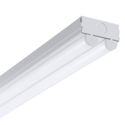 Metalux 8 ft. 2-Light Linear White Integrated LED Garage Strip Light with 8913 Lumens, 4000K