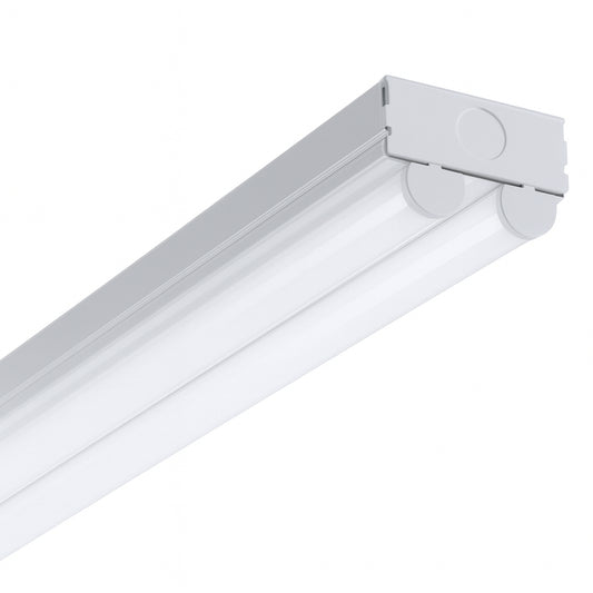 Metalux 8 ft. 2-Light Linear White Integrated LED Garage Strip Light with 8913 Lumens, 4000K