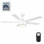 Home Decorators Collection Merwry 48 In Integrated Led Indoor White Ceiling Fan With Light Kit And Remote Control Sw1422 48In Wh