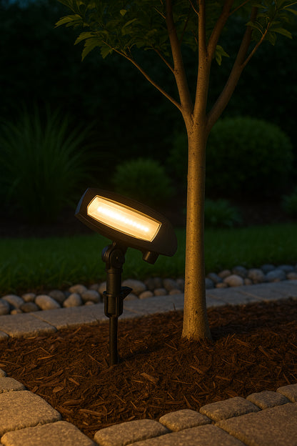 Hampton Bay Low Voltage Black LED Landscape Flood Light with Adjustable Light Color IWH5301LL 2/306191614 6940500318714 Hampton Bay