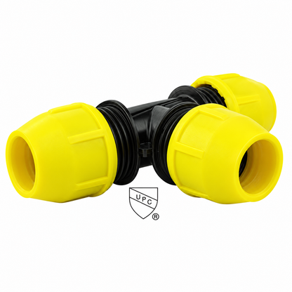HOME FLEX 2 in IPS DR 11 Underground Yellow Poly Gas Pipe Tee 250147