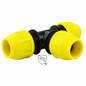 HOME FLEX 2 in IPS DR 11 Underground Yellow Poly Gas Pipe Tee 250147
