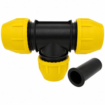 HOME FLEX 2 in IPS DR 11 Underground Yellow Poly Gas Pipe Tee 250147