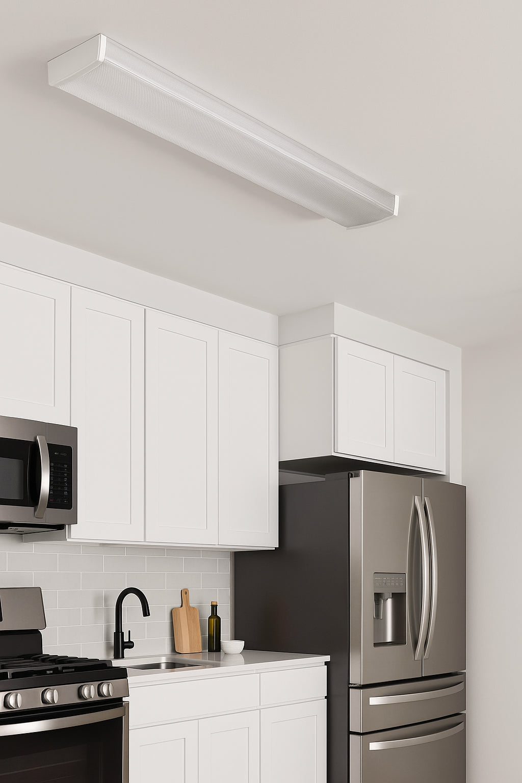 Lithonia Lighting Contractor Select LBL4 4 ft. Dimmable 3500K Soft White Integrated 4200 Lumen LED Curved-Basket Wrap Light