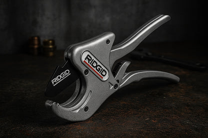 RIDGID 1/8 in. to 2-3/8 in. RC-2375 Ratcheting PVC Plastic, CPVC, PEX, PP & Flexible Tubing Cutter with Quick Change Blade