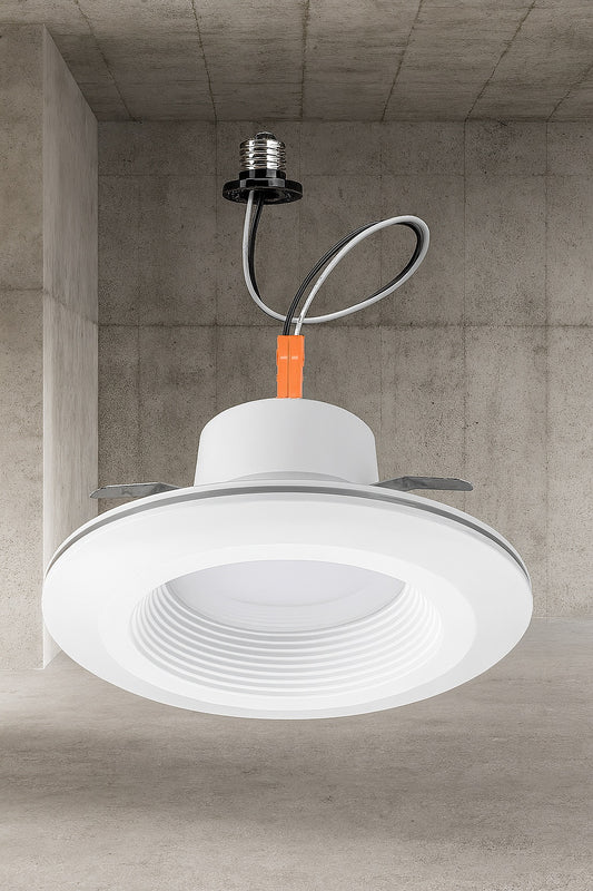6 in Adjustable CCT Retrofit Integrated LED Recessed Downlight Trim with Night Light 670LM Kitchen Lighting Dimmable 53804101