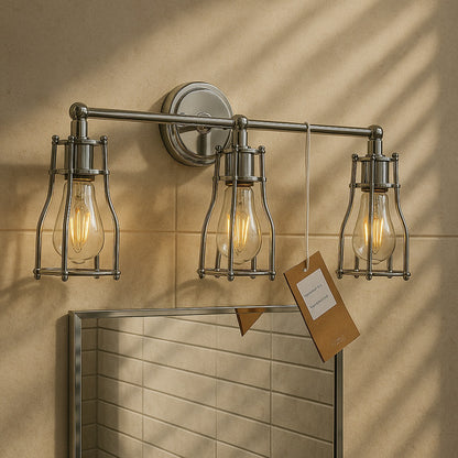 JONATHAN Y Florence 24 in. 3-Light Metal Oil Rubbed Bronze Vanity Light