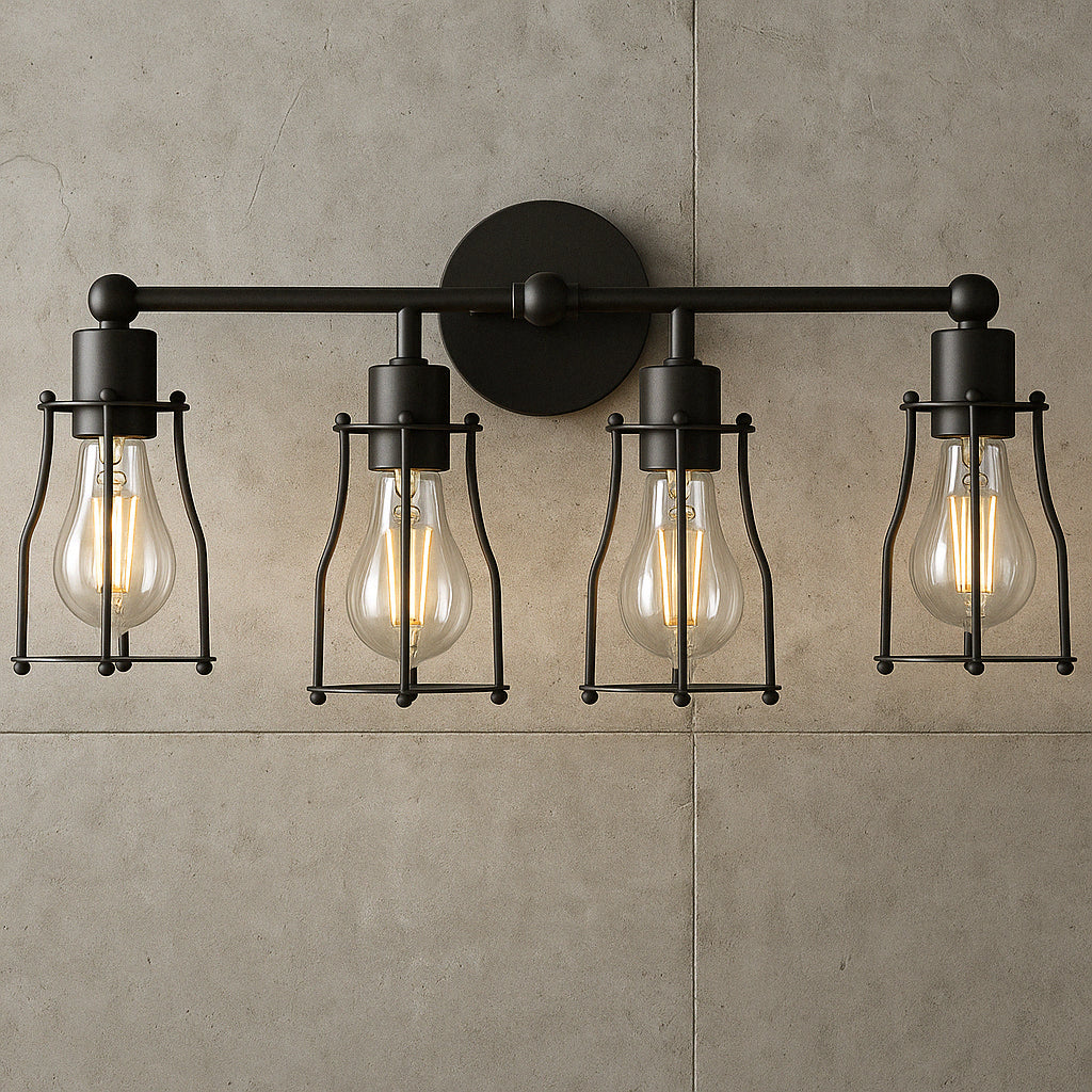 JONATHAN Y Florence 29 5 in 4 Light Metal Oil Rubbed Bronze Vanity Light JYL7422A/306824209 819727025445 JONATHAN Y