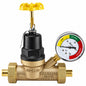 Apollo 3 4 in Bronze Double Union PEX B Water Pressure Regulator with Gauge APXPRV34WG