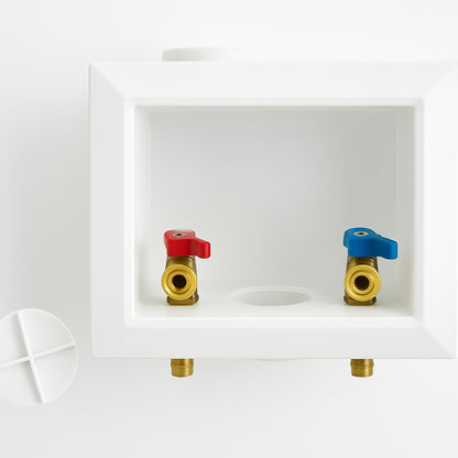 1/2 in. Brass PEX-A Barb x 3/4 in. Male Hose Thread Washing Machine Outlet Box