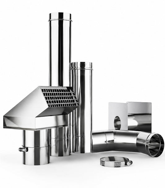 CAMPLUX 3 in Stainless Steel Horizontal Termination Vent Kit for Indoor Gas Tankless Water Heater