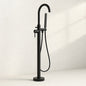 AKDY 1 Handle Freestanding Floor Mount Tub Faucet Bathtub Filler with Hand Shower in Matte Black TF0042/307533914 810070031152 AKDY