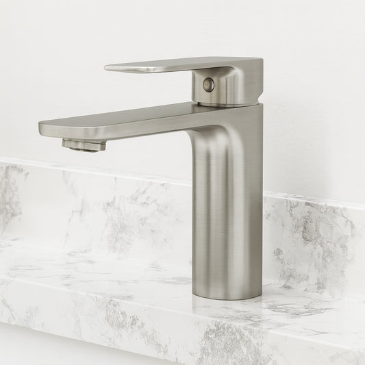 Davidson Single Handle Single Hole Bathroom Faucet in Brushed Nickel VG01043BN