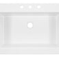 SINKOLOGY Josephine 34 in. 3-Hole Quick-Fit Farmhouse Apron Front Drop-in Single Bowl Crisp White Fireclay Kitchen Sink