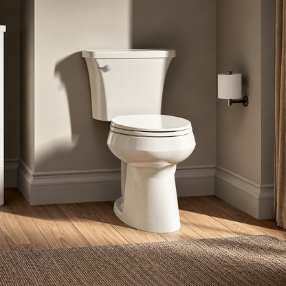 KOHLER Highline Arc 12 in Rough In 2 Piece 1 28 GFP Single Flush Elongated Chair Height Toilet in White with Soft Close Seat K 78279 0