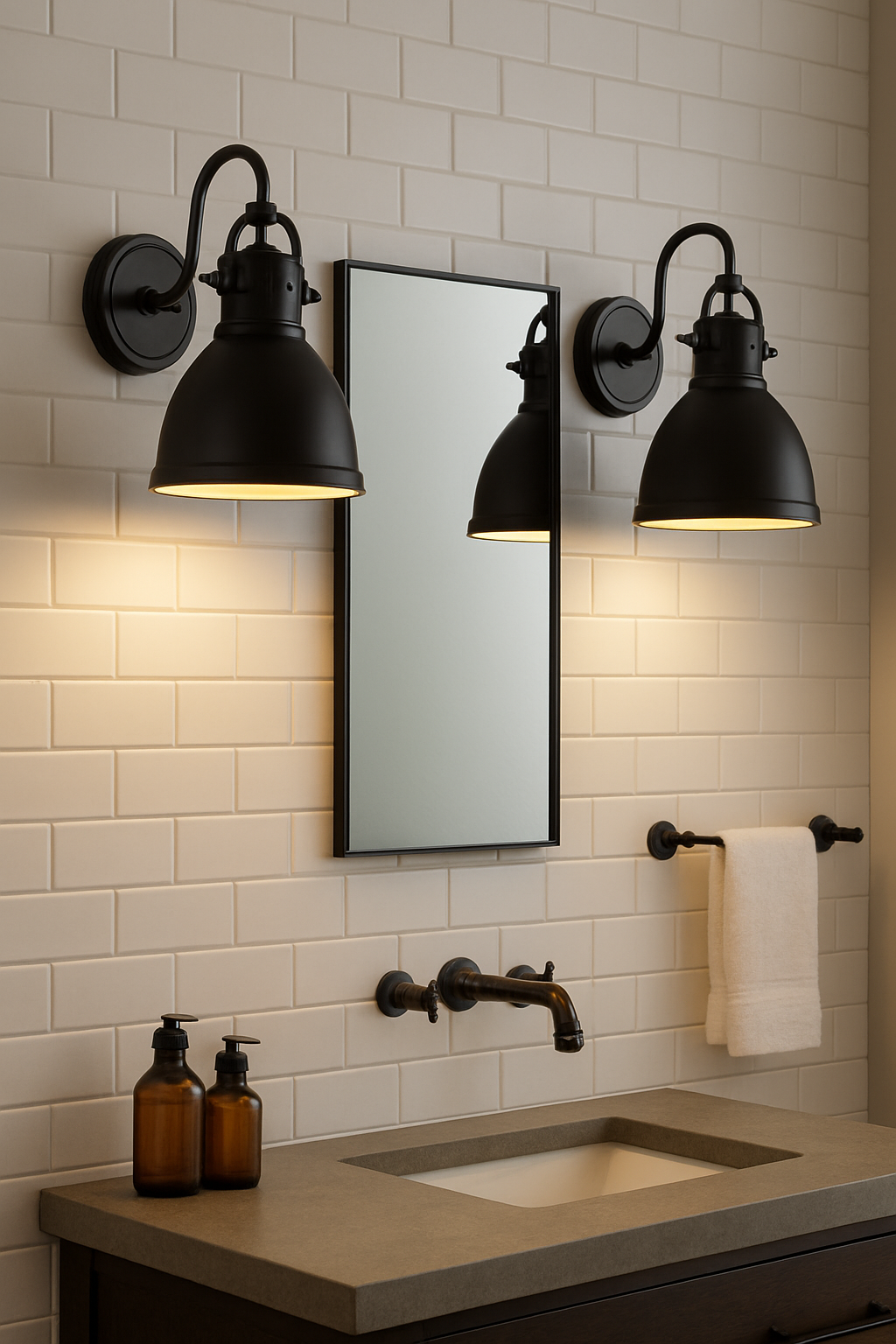 Golden Lighting Duncan Collection 1 Light Black Sconce with Matte Black Shade 3602 1W BLK BLK/308019540 844375059122 Golden Lighting