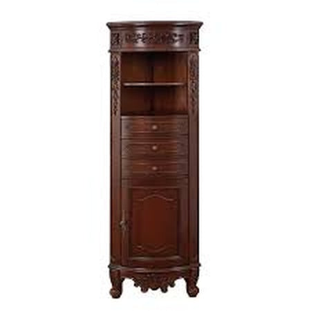 Home Decorators Collection Winslow 22 in W x 14 in D x 68 in H Brown Freestanding Linen Cabinet