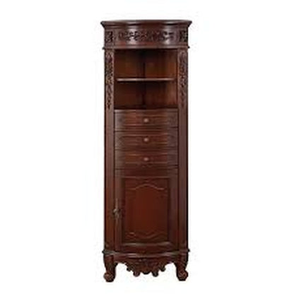 Home Decorators Collection Winslow 22 in W x 14 in D x 68 in H Brown Freestanding Linen Cabinet