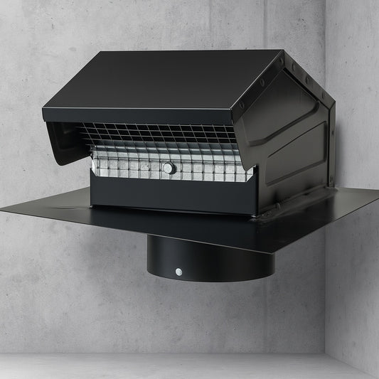 4 in. Goose Neck Vent Roof Cap in Black