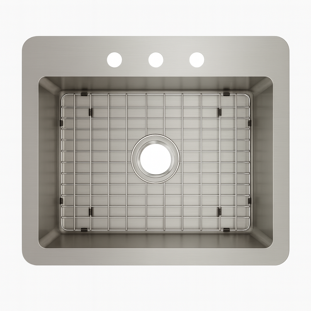 Elkay Avenue 25 in. Drop-In/Undermount Single Bowl 18-Gauge Stainless Steel Kitchen Sink with Accessories