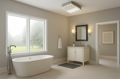 80 CFM Ceiling Bathroom Exhaust Fan with Light and 1300-Watt Heater