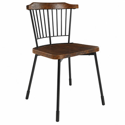 OSP Home Furnishings Ashby Matte Gunmetal Dining Chair with Fir Wood Seat ABY4568 C209 1