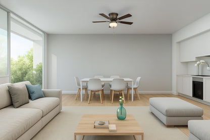 Bellina 42 in. Oil Rubbed Bronze Ceiling Fan with Light Kit RH5H1 ORB