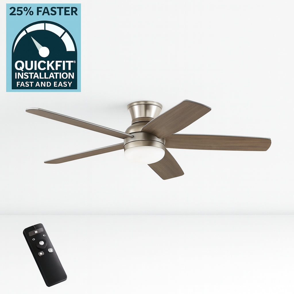 Home Decorators Collection Ashby Park 52 in. White Color Changing Integrated LED Brushed Nickel Ceiling Fan with Light Kit and Remote Control