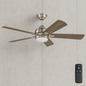 Home Decorators Collection Camrose 60 in. White Color Changing Integrated LED Brushed Nickel Indoor Ceiling Fan with Light Kit and Remote Control