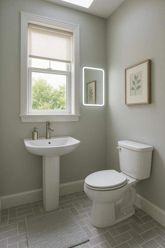 Sublime Pedestal Bathroom Ceramic Vessel Sink Round Single Faucet Hole in White 858169007244 Swiss Madison