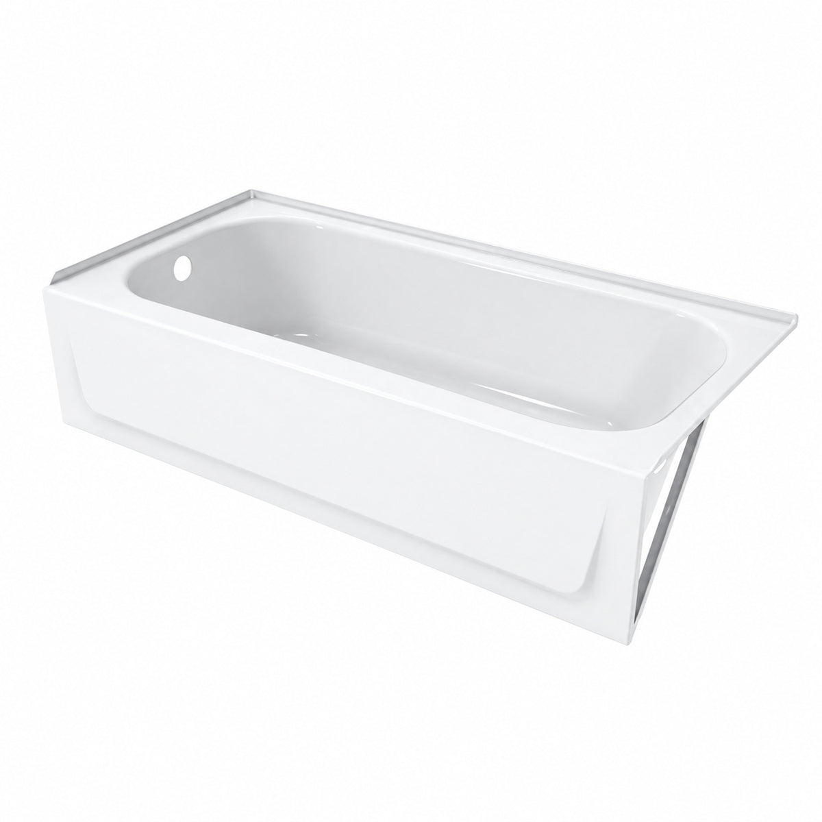 Bootz Industries Bootzcast 60 in x 30 in Soaking Alcove Bathtub with Left Drain in White