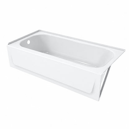 Bootz Industries Bootzcast 60 in x 30 in Soaking Alcove Bathtub with Left Drain in White