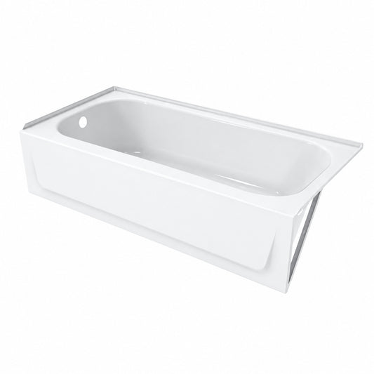 Bootz Industries Bootzcast 60 in x 30 in Soaking Alcove Bathtub with Left Drain in White