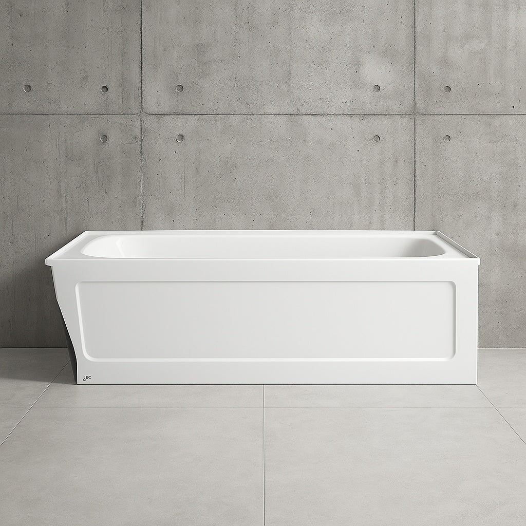 Mauicast 60 in. x 30 in. Rectangular Alcove Soaking Bathtub with Left Drain in White