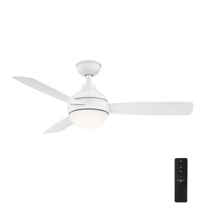Home Decorators Collection Alisio 44 in. LED White Ceiling Fan with Light and Remote Control