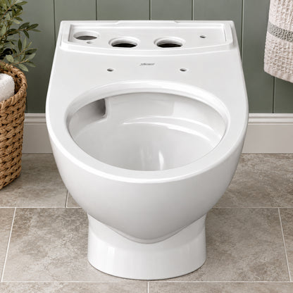 American Standard Glenwall VorMax Wall Mounted Antimicrobial Back Outlet Elongated Wall Hung Bowl Only in White Seat Not Included 3447101 020