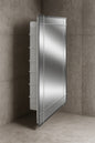 Media 16 in. x 26 in. x 3-1/2 in. Frameless Recessed 1-Door Medicine Cabinet with 6-Shelves and Polished Edge Mirror